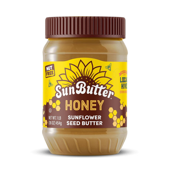 SunButter Honey Sunflower Seed Butter, 16 oz Nut-Free Spread with 5g Plant-Based