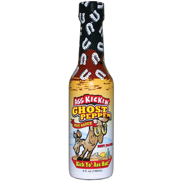 ASS KICKIN' Ghost Pepper Hot Sauce - 5 oz - Premium Gourmet