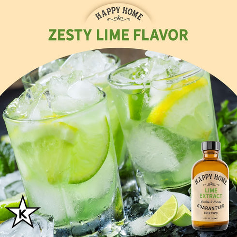 Happy Home Natural Lime Flavor - 4 oz. Certified Kosher