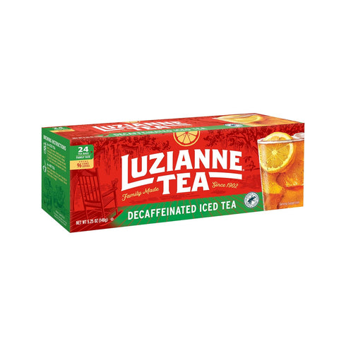 Luzianne Decaffeinated Iced Tea Bags, Family Size, 24ct Box (Pack of 1)