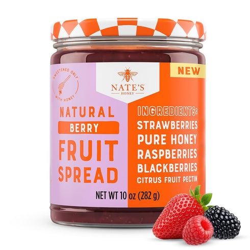 Nate's Honey Fruit Spread, All-Natural Berry - Made with Real Fruit &