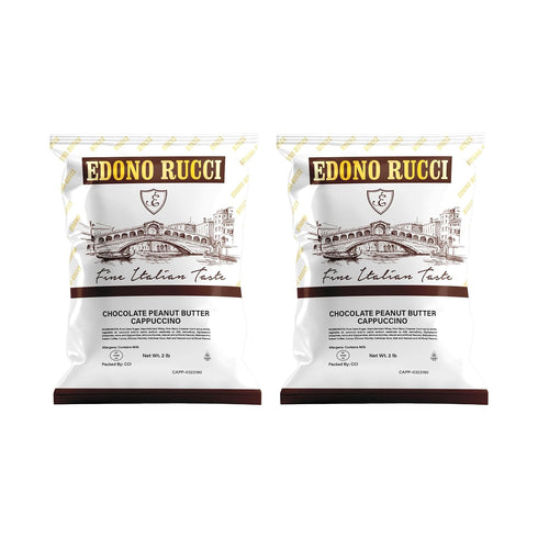 Edono Rucci Chocolate Peanut Butter Cappuccino Mix Rich, Creamy & Nutty, 2
