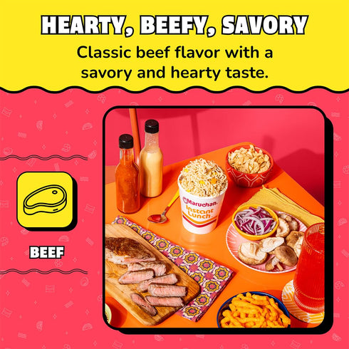 2.25 Oz, Pack 12 Maruchan Instant Lunch Beef