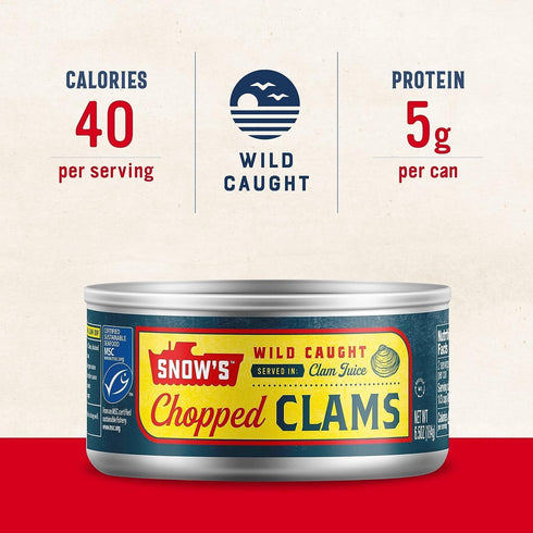1 1 Snow's Clam Essentials Bundle - Bottle Juice and Can Chopped Clams for Chowders, Soups, and Stews