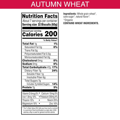 14oz (1 Kashi Breakfast Cereal, Family Breakfast, Organic Fiber Cereal, Autumn Wheat, Box Box)