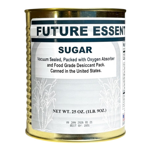 Future Essentials Canned White Granulated Sugar Nitrogen-Sealed #2.5 Can of White Sugar