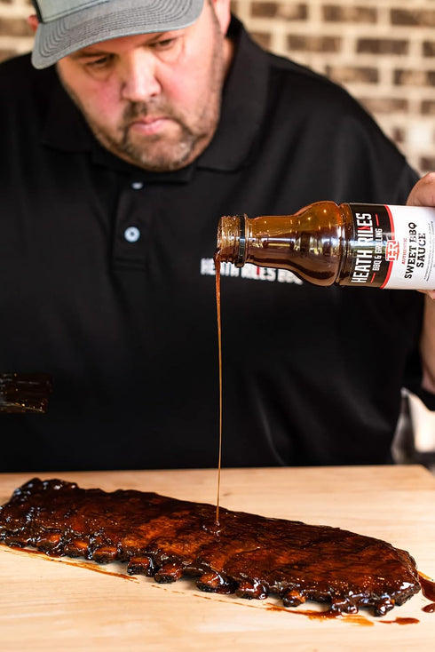 3 bottles,16 oz. Heath Riles BBQ Sauces, Sweet BBQ Sauce, Pit Master Barbecue Sauce For Meat, Marinades, Dressings