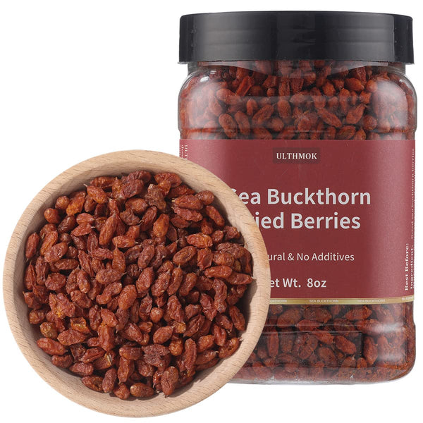 Premium Dried Sea Buckthorn Berries 8 Oz/227g.Natural & No Additives Sea Buckthorn
