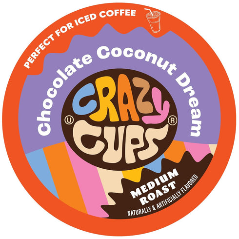 Crazy Cups Flavored Coffee for Keurig K-Cup Machines, Chocolate Coconut Dream, Hot