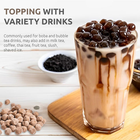 1 (Pack 6) US Boba Co Unsweetened Tapioca Pearl, Easy to Cook, Tapioca Boba Balls for Tea Milk, Coffee & Dessert