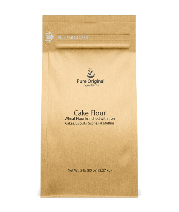 Pure Original Ingredients Cake Flour (5 lb) Enriched Wheat Flour, Non-GMO