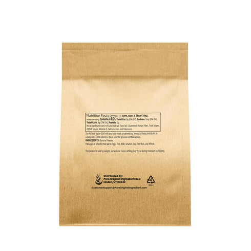 (4 oz) Pure Original Ingredients Banana Powder Smoothies & Shakes, Pancakes & Desserts, Always Pure