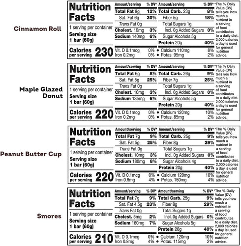 Pack, 20g 1g 2.12 oz (8 Count) ONE Protein Bars, Sampler Variety Gluten Free with Protein and Sugar, Pantry Staples