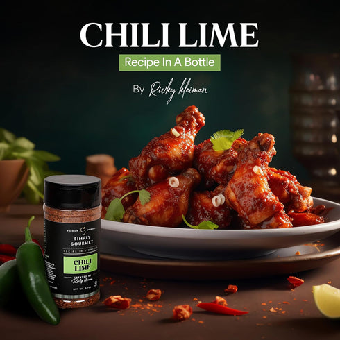Chili Lime Spice | Recipe in a Bottle | Premium Blend Spice for Gourmet Cooking | No-Addition Needed, Versatile Culinary Season | Simply Gourmet by Rivky Kleiman