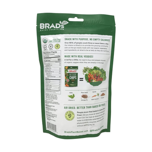 Brad's Raw Organic Gluten Free Raw Chips, Kale, 3 Ounce