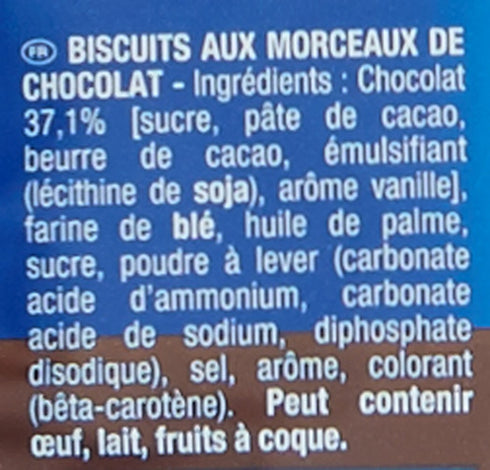 LU 184 Granola Cookies - Large Pieces Of Chocolate, g'