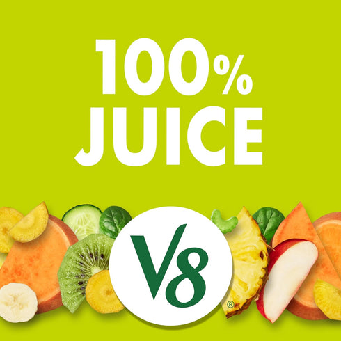 V8 100% 8 oz (6 Pack) Deliciously Green Fruit and Vegetable Juice, fl Can