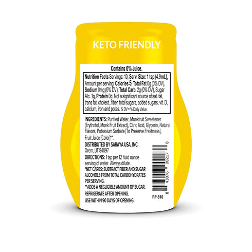 H2O (1.67 oz Pack 1) Lakanto Sugar Free Water Enhancer - Sweetened with Only Monk Fruit Sweetener, On the Go Liquid
