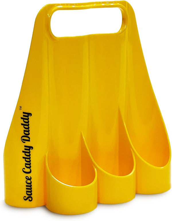 SAUCE CADDY DADDY 6-bottle Carrier for Hot Sauce, Holds Standard 5oz Bottles, Hot Sauce Organizer,