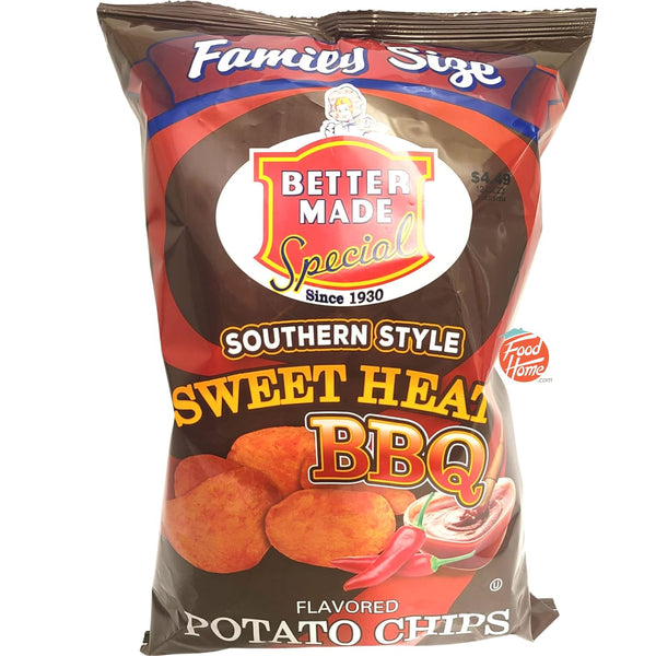 Better Made Family Size southern style sweet heat bbq flavor potato chips
