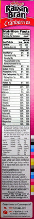 13.5 oz (Pack 2) Kellogg's Raisin Bran with Cranberries