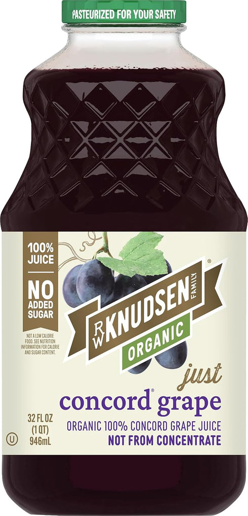 32 R.W. Knudsen Organic Just Concord Grape Juice, fz