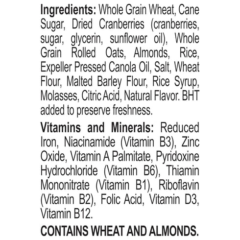 Vending 2 U 14 oz, Pack 2 Great Grains Cranberry Almond Crunch Cereal
