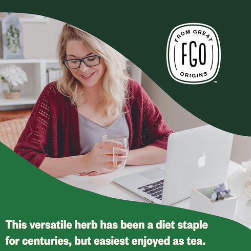 FGO Organic Nettle Leaf Tea, 100 Count, Eco-Conscious Caffeine Free Tea Bags in Resealable Bag