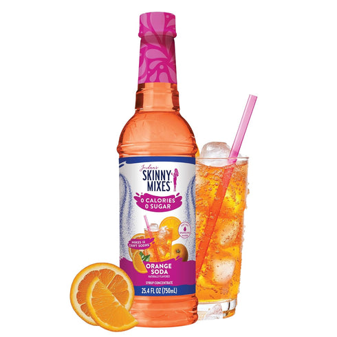 Jordan's Skinny Mixes Sugar Free Syrup, Orange Soda Flavor, Fruit Flavored Water
