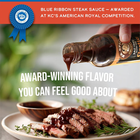 13.5 (Pack 1) Mr. Spice Organic Garlic Steak Sauce, Salt Free Steak Sauce and Marinade, Gluten Free, Low Sodium Sauces