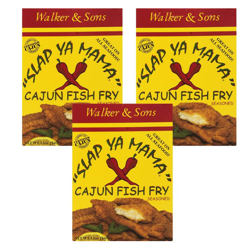 Slap Ya Mama Louisiana Style Cajun Fish Fry, 12 oz Box, Pack of 3, No MSG and Kosher