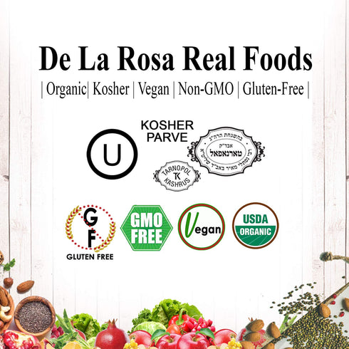 16.9 Oz (Pack 2) De La Rosa Raspberry Vinegar Organic, Raw & Unfiltered Pure Vinegar, Vegan, Gluten Free & Kosher