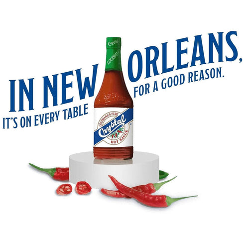 6 oz Pack 3, Crystal Hot Sauce, Original - Bottle, of Low Sodium, Low Fat, All Natural, Recipe Card Included
