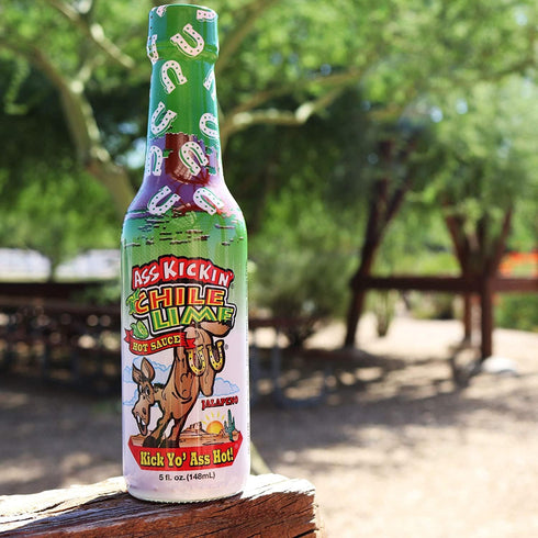 5 oz ASS KICKIN' Chili Lime Hot Sauce - - Premium Gourmet Hot Sauce for Chicken Wings and Breakfast Burritos Perfect
