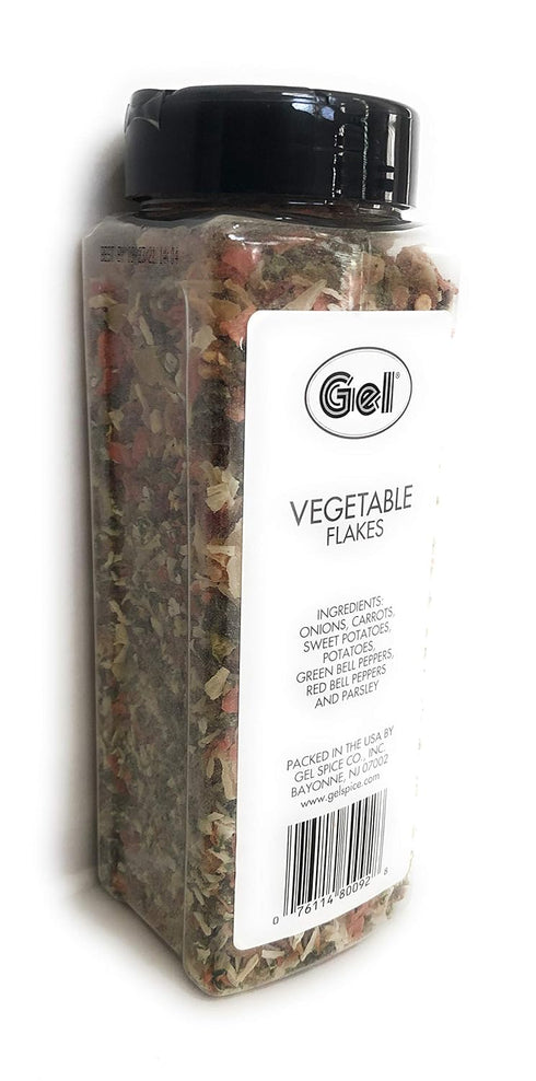 Vegetable Flakes Mix - Dried Onions, Carrots, Sweet Potatoes, Green and Red Bell Peppers, Parsley