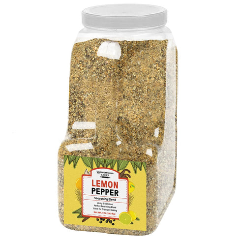 Unpretentious Lemon Pepper Seasoning (8lb), Great Zesty Flavor, Perfect for Baking or