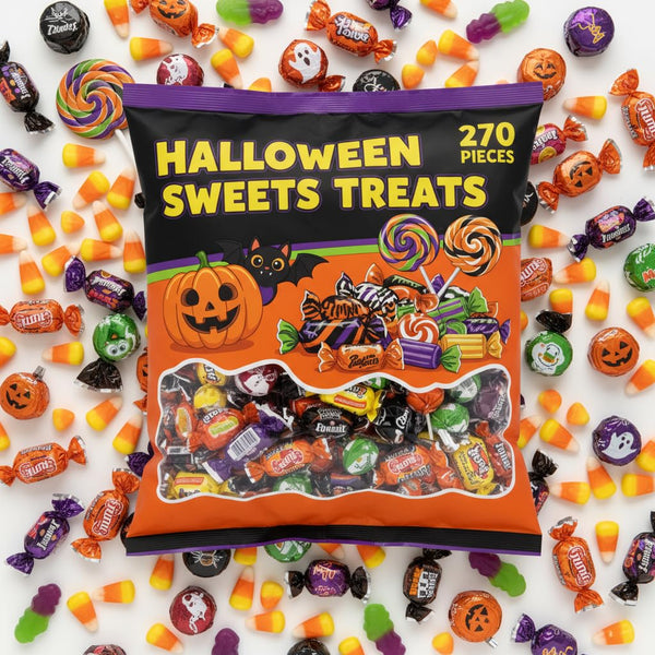 Generic Halloween Sweet Treats, Assorted 270 Pieces Bulk