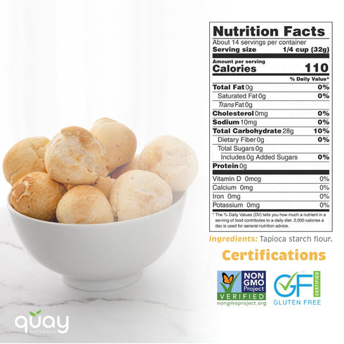 1.5 lb 100% Quay Naturals Organic Tapioca Starch Flour - Gluten Free, Non-GMO - Yuca Root - Thickening Agent for Sauces
