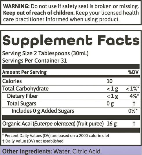 100% 32oz, 32 Dynamic Health Acai Gold | Organic Acai Juice | Vegetarian, No Gluten or BPA, Dietary Supplement | Serv