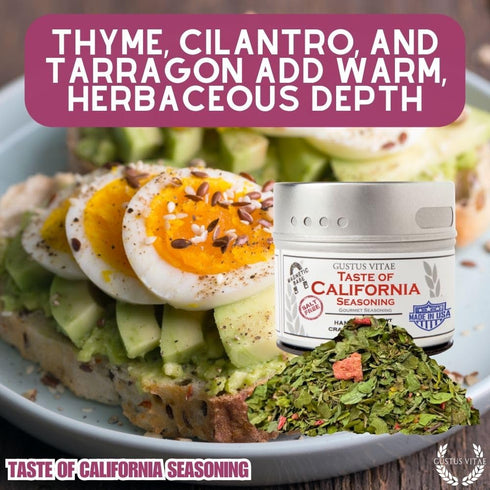 Packed Gustus Vitae - Taste of California - Authentic Artisanal Spice Blend - Gourmet Seasoning - Non GMO - All Natural