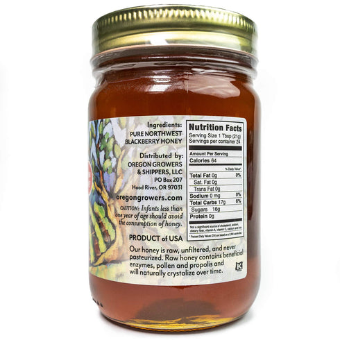 Pack, 18 Oz (2 Pack) Oregon Growers Honey Duo - Wildflower Honey & Blackberry Honey Variety Raw Honey Organic