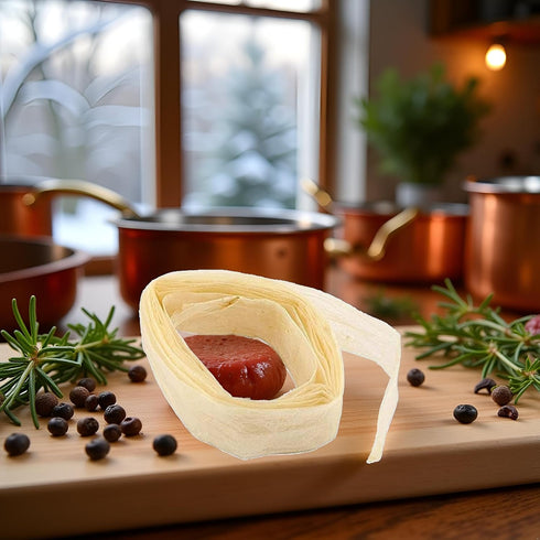 YuanHolumid Frozen Brown Edible Drying Sausage Casing for Flavorous Homemade Sausages Ham Sausage Casing Tube