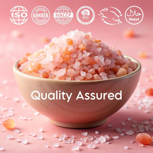 2.5 Lbs 100% 84 LA SALT CO Kashmir Pink Himalayan Salt Jar, X-Fine | Pure, Food Grade with Trace Minerals | Kosher