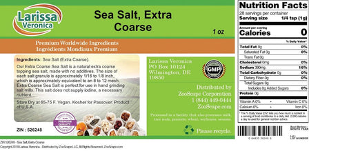Larissa Veronica (1 oz, 526248) Sea Salt, Extra Coarse ZIN: