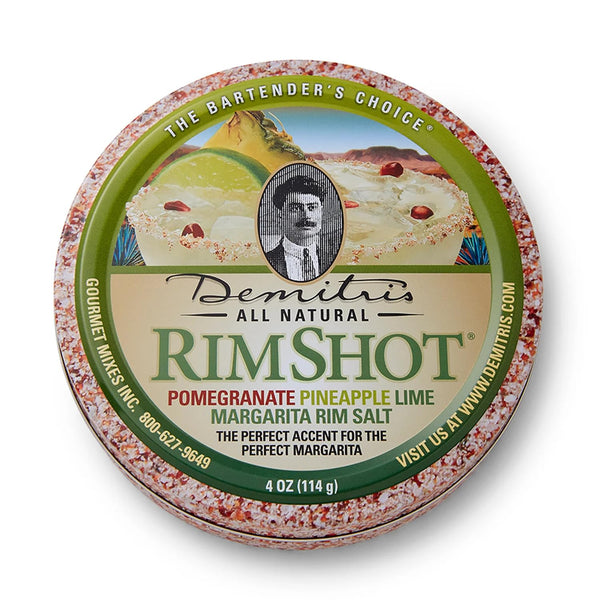 Demitri's RimShot Margarita Salt Rimmers - Made with Hawaiian Sea Salt, Blend of Pineapple, Pomegranate & Lime, 4oz