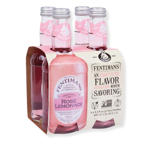 Fentimans Sparkling Rose Lemonade - Sparkling Pink Lemonade with Natural Ingredients &