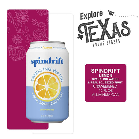 20- Pack 12 oz Spindrift of Lemon Sparkling Water & Real Squeezed Fruit fl Can