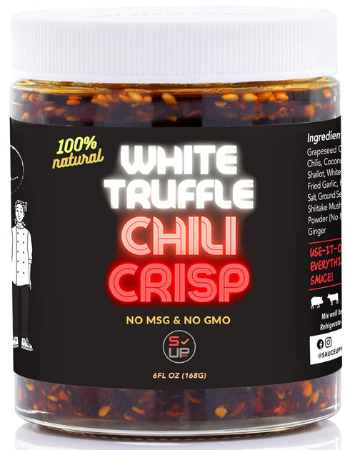 SAUCE UP 100% Natural Artisan Chili-Crisp, 6oz, Vegan, Keto, GF, Flavor Bomb, Crafted in NYC