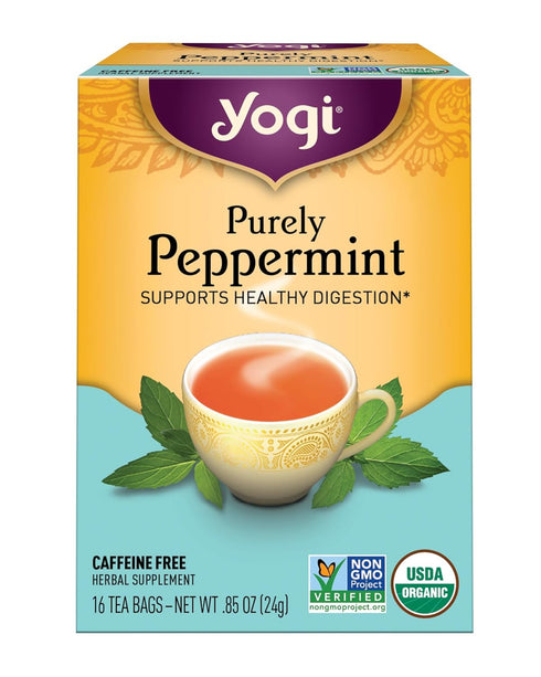 YOGI TEA Yogi Purely Peppermint Tea 16BAGS NET WT 0.85OZ (24G)