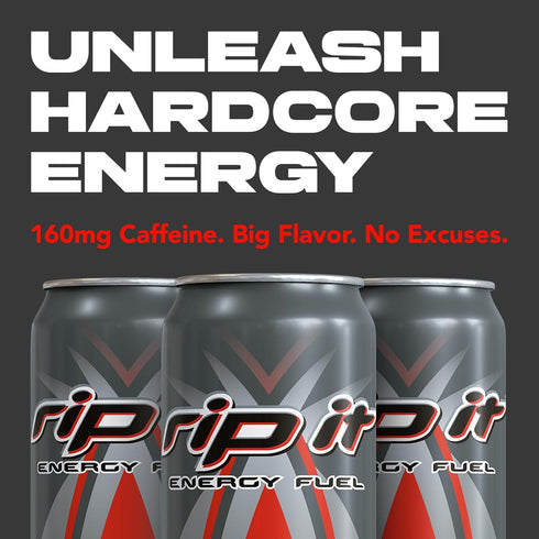 Rip-It 12-Pack (16oz 160mg Energy Drink | Power | Sharp Citrus Flavor | Cans) | Caffeine | Smooth Finish | Ignite Focus